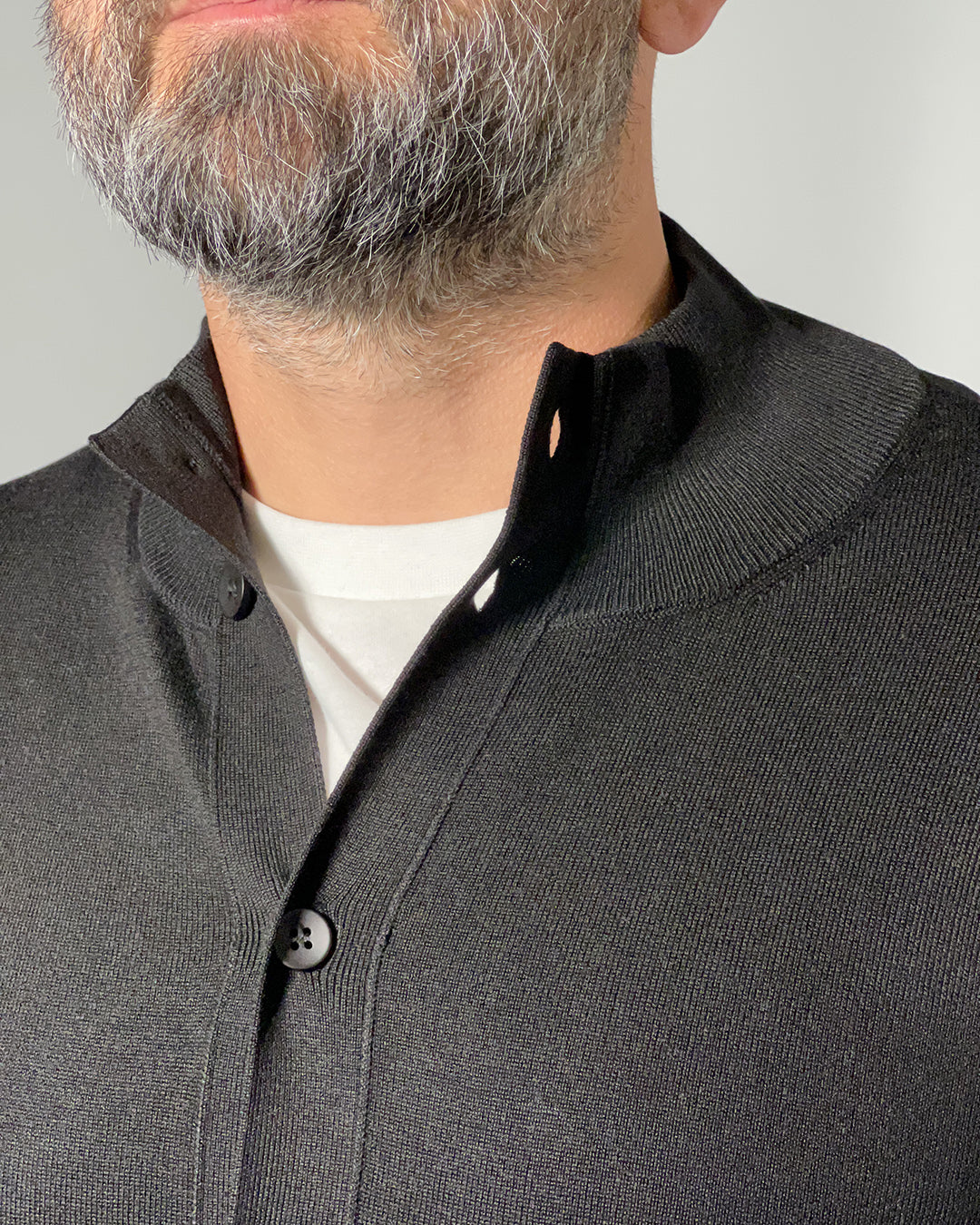 Cardigan Uomo MORO – Maglia con Bottoni e Collo Coreano