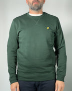 LYLE & SCOTT Felpa girocollo con retro spazzolato Verde Scuro ML1131V