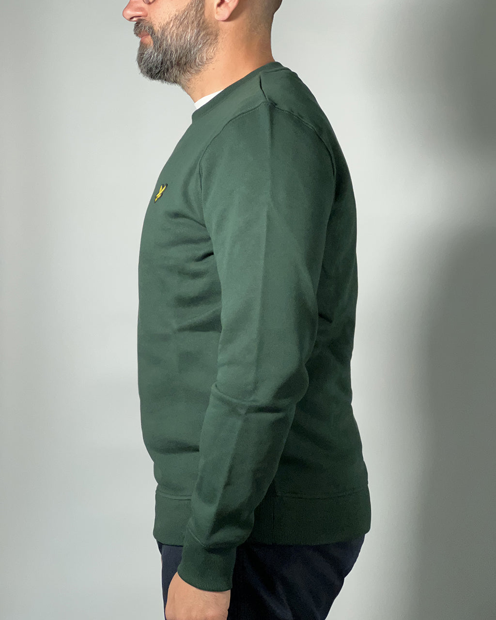 LYLE & SCOTT Felpa girocollo con retro spazzolato Verde Scuro ML1131V