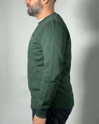 LYLE & SCOTT Felpa girocollo con retro spazzolato Verde Scuro ML1131V
