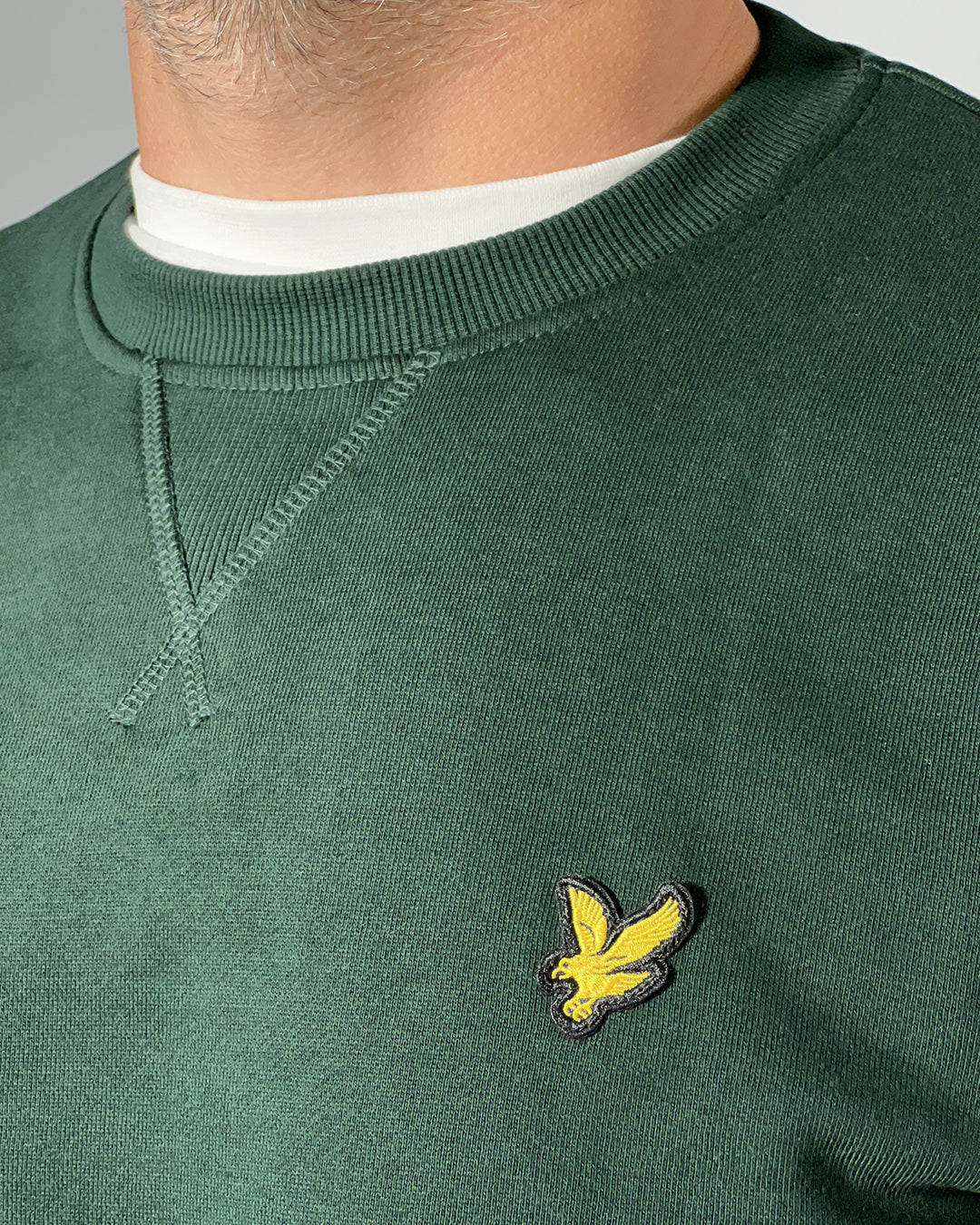 LYLE & SCOTT Felpa girocollo con retro spazzolato Verde Scuro ML1131V