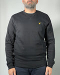 LYLE & SCOTT Felpa girocollo con retro spazzolato Nera ML1131V