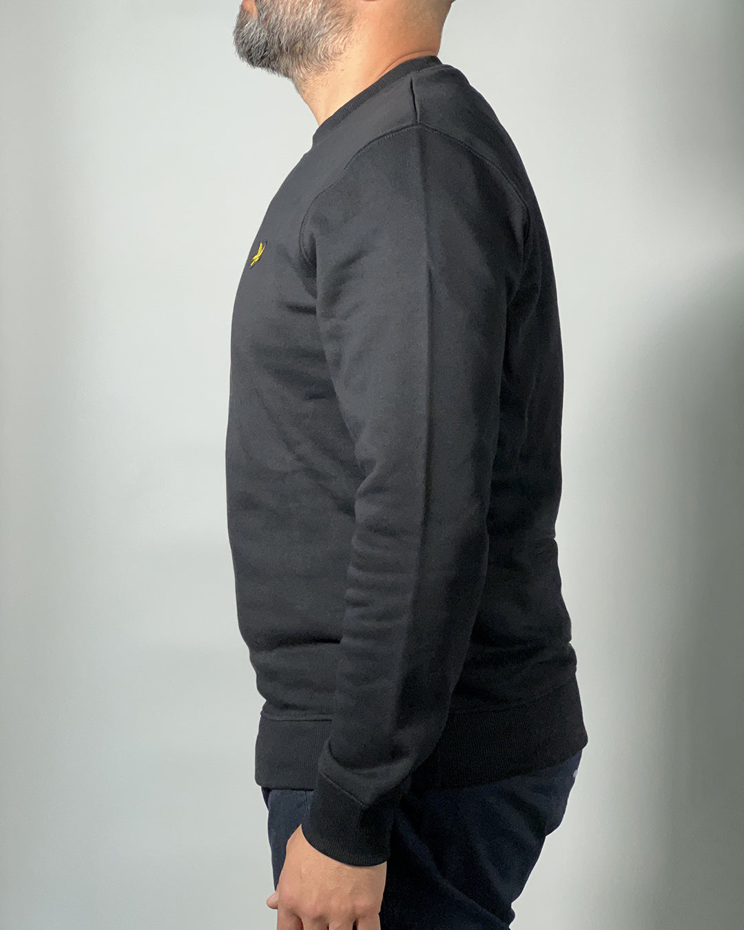 LYLE & SCOTT Felpa girocollo con retro spazzolato Nera ML1131V