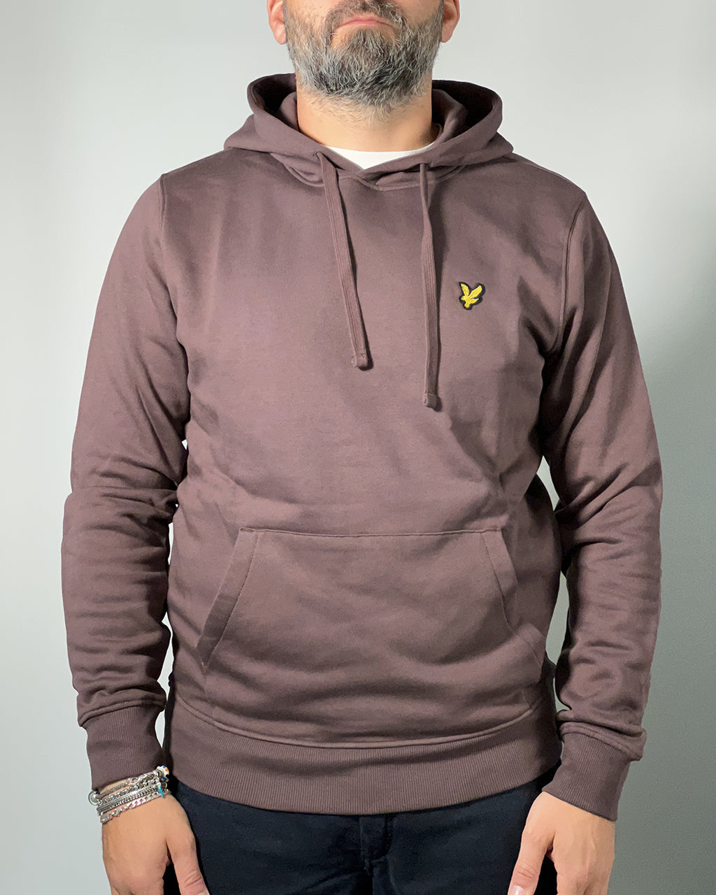 LYLE & SCOTT Felpa con cappuccio nera ML1139V Marrone