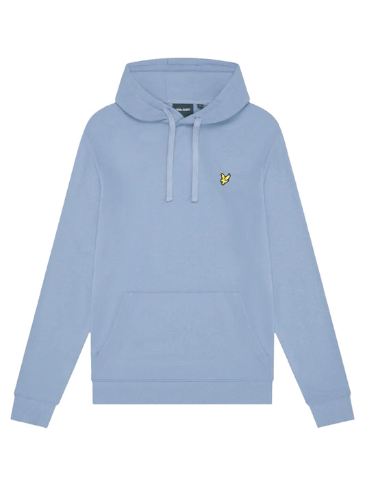 Lyle & Scott Felpa con cappuccio pullover Celeste e logo ricamato