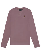 LYLE & SCOTT Felpa girocollo Malva garzata da uomo con logo