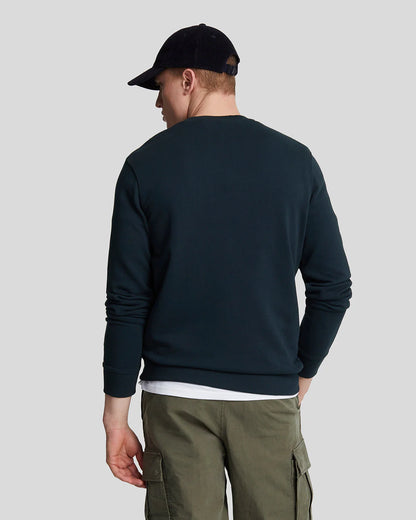 LYLE & SCOTT Felpa girocollo Blu Navy garzata da uomo con logo