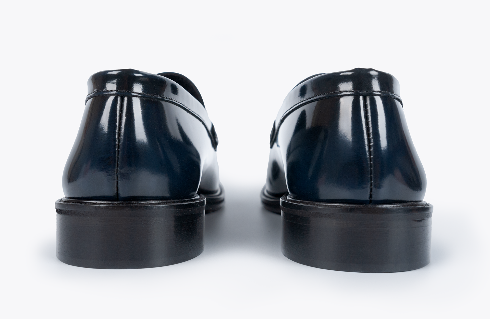 MUSTO ARTIGIANI Mocassino Blu in Pelle Lucida Abrasivata