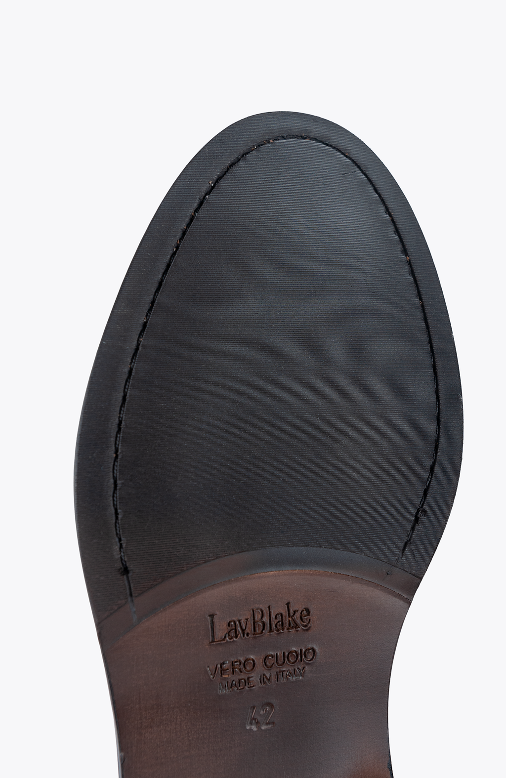 MUSTO ARTIGIANI Scarpa Stringata da Uomo Nera Lucida Abrasivata