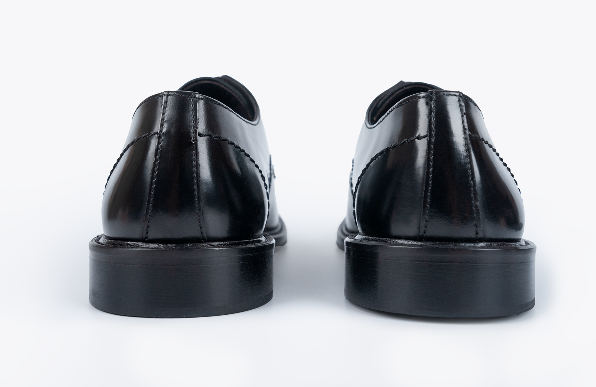 MUSTO ARTIGIANI Scarpa Stringata da Uomo Nera Lucida Abrasivata