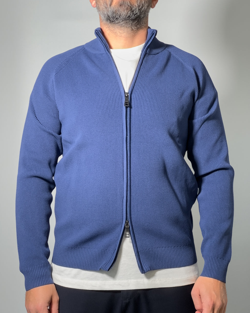 Cardigan OVER/D a Costa Inglese Full Zip – Eleganza e Comfort di Qualità