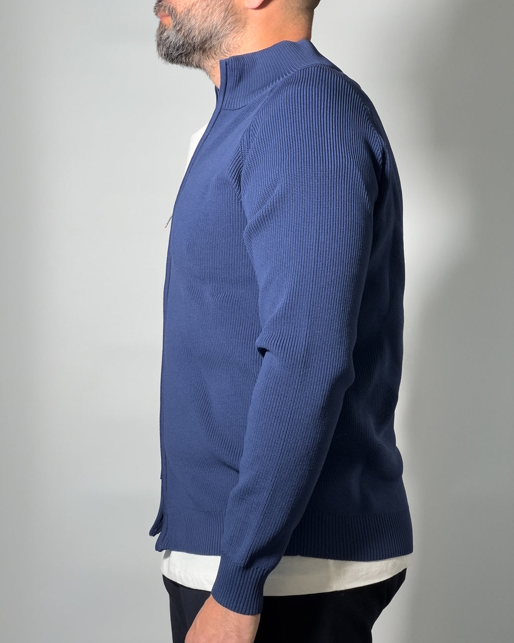 Cardigan OVER/D a Costa Inglese Full Zip – Eleganza e Comfort di Qualità