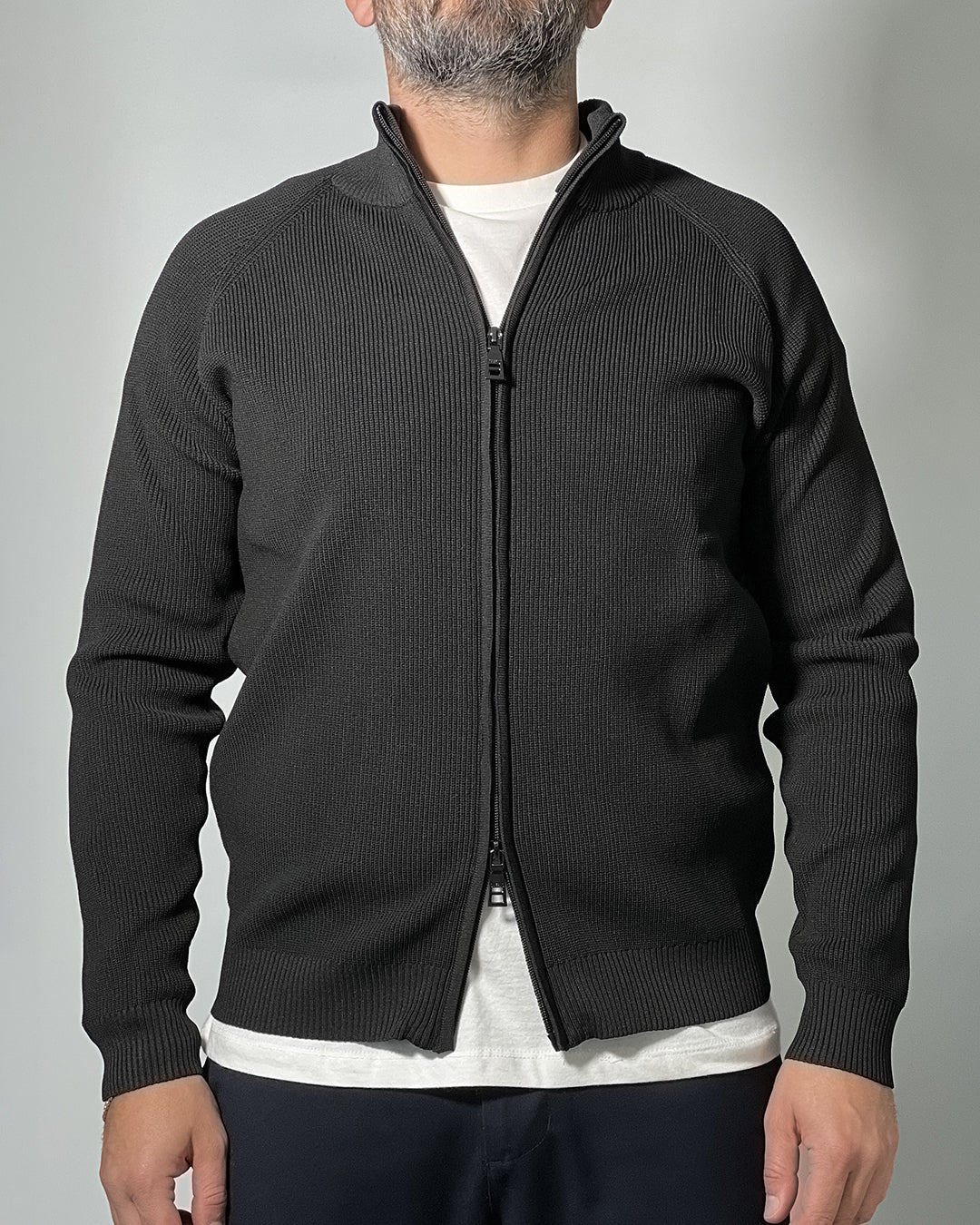 Cardigan OVER/D a Costa Inglese Full Zip – Eleganza e Comfort di Qualità