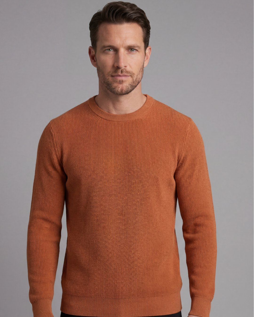 Pullover Uomo Over/D Paricollo a Coste Tinto Capo