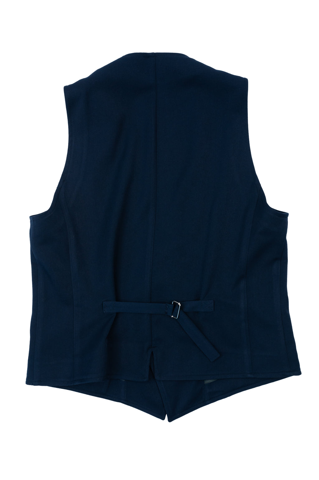 Over/D - Gilet doppiopetto blu da uomo con fibbia posteriore