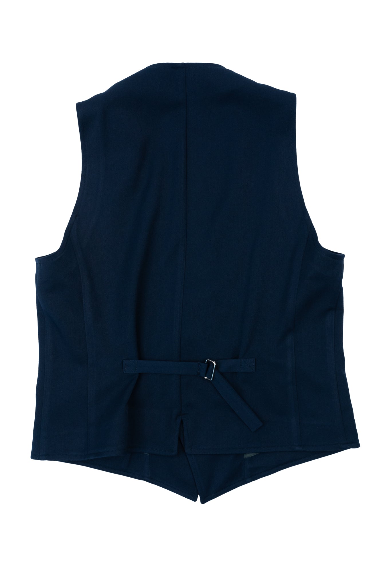 Over/D - Gilet doppiopetto blu da uomo con fibbia posteriore