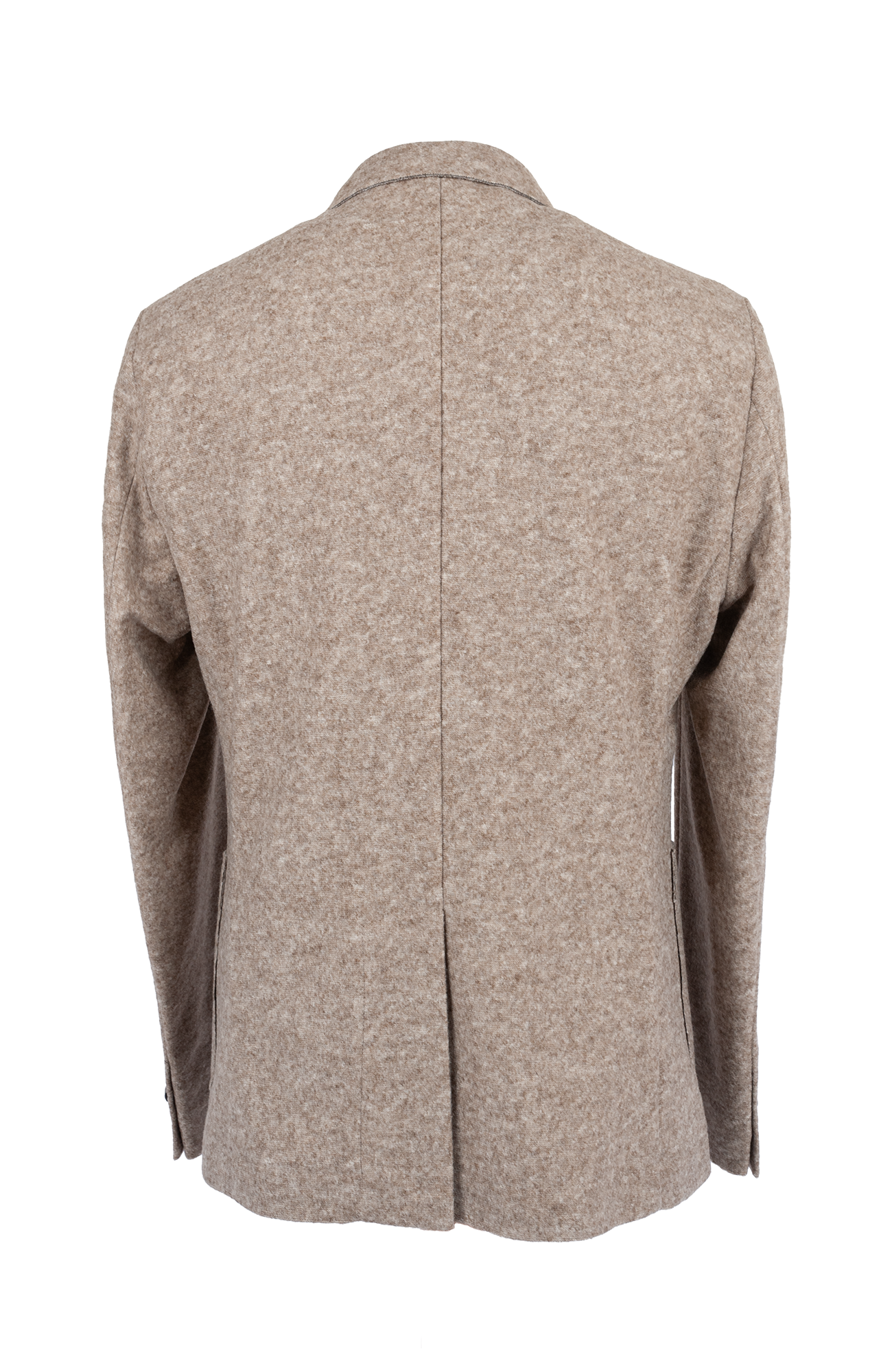 Giacca lana cotta 2 bottoni Slim Fit Taglio Vivo Fancy con tasche Beige