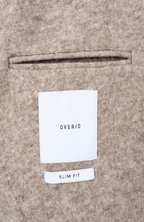 Giacca lana cotta 2 bottoni Slim Fit Taglio Vivo Fancy con tasche Beige