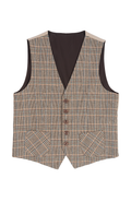 Gilet combinato tasche toppa beige