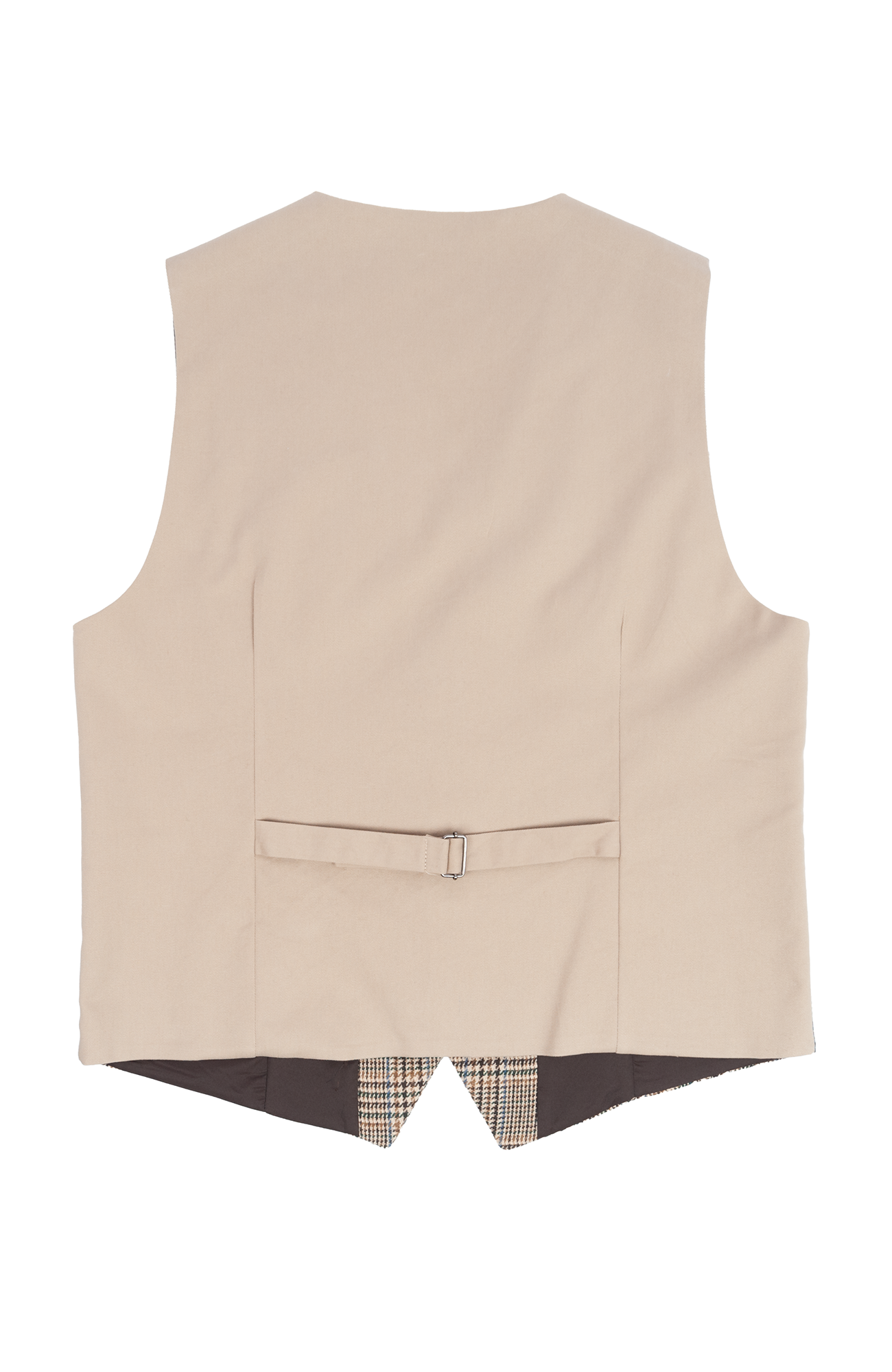 Gilet combinato tasche toppa beige