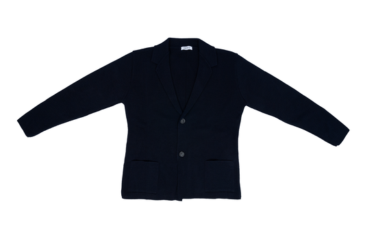 Over/D Giacca Cardigan due bottoni manica lunga Blu