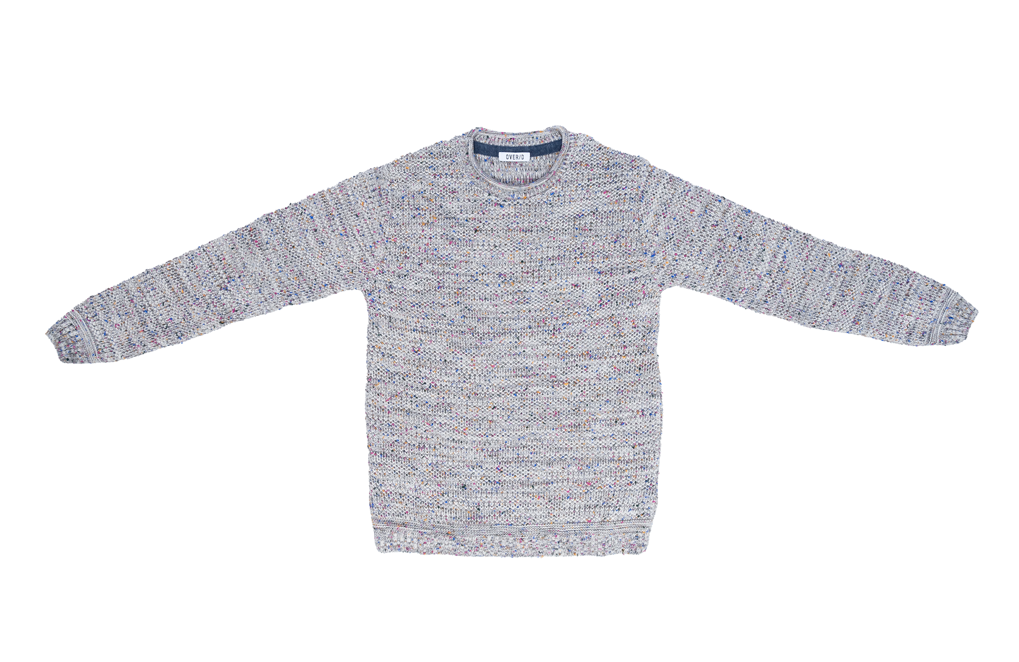 Maglia Panna girocollo con rollino filo bottonato