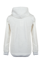 Over/D Felpa con cappuccio e stampa grafica Panna e Grigio