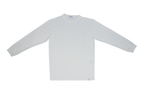 T-shirt Bianca manica lunga paricollo in Piquet