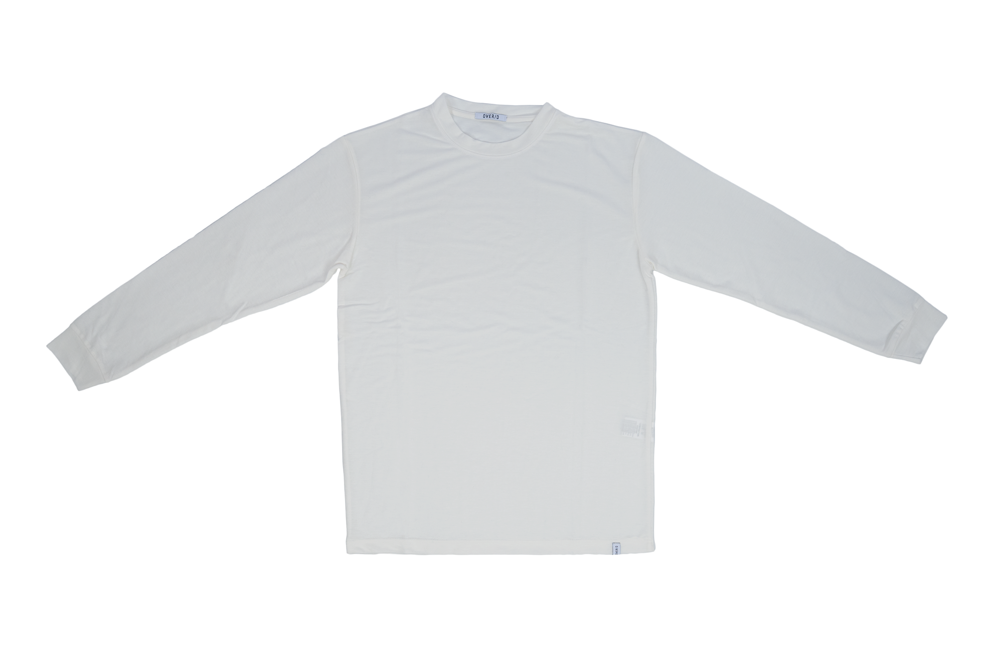 T-shirt Bianca manica lunga paricollo in Piquet