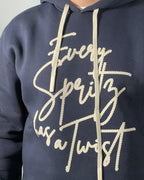 Felpa OVER/D con cappuccio e  Stampa Grafica “Every Spritz has a twist”