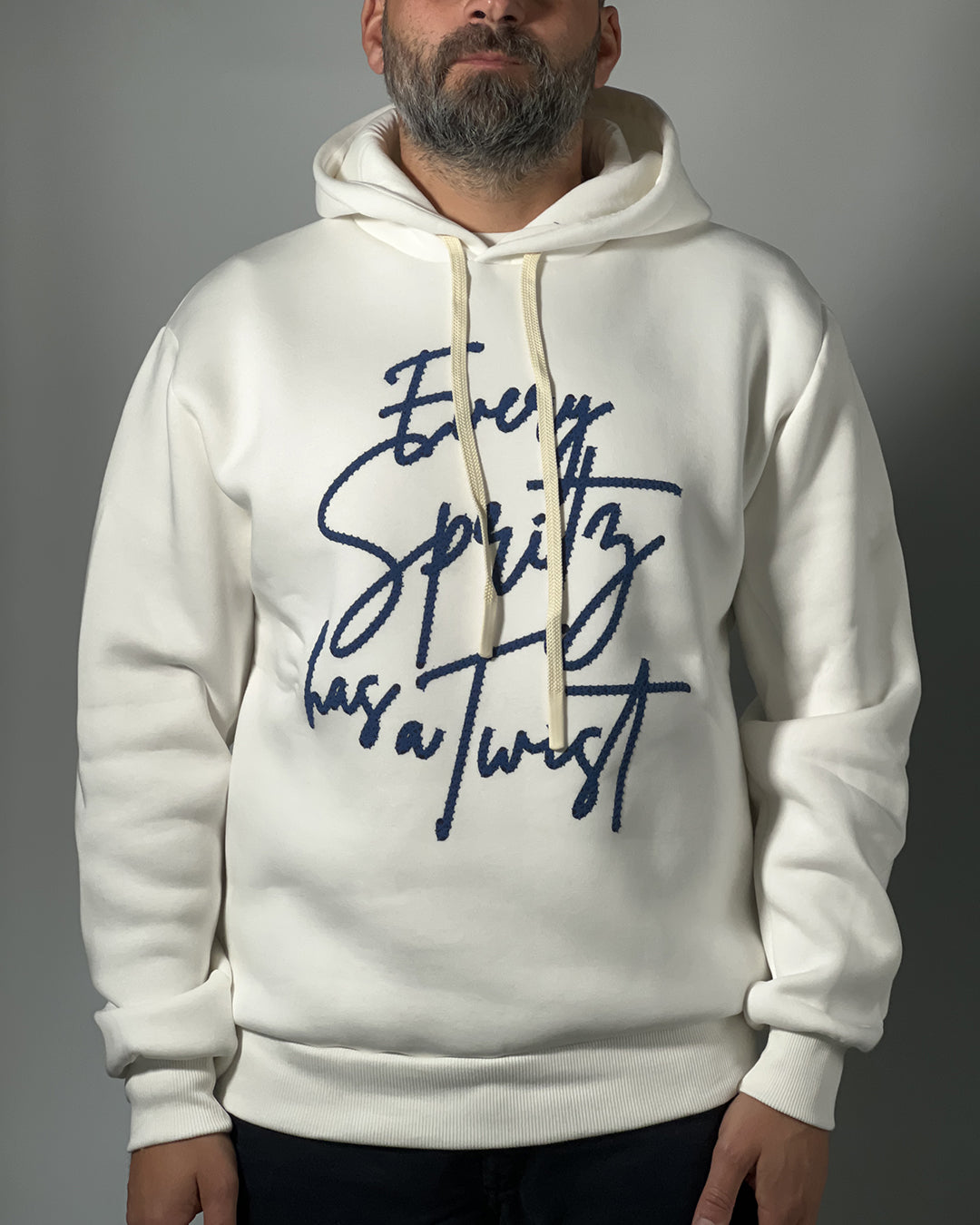 Felpa OVER/D con cappuccio e  Stampa Grafica “Every Spritz has a twist”