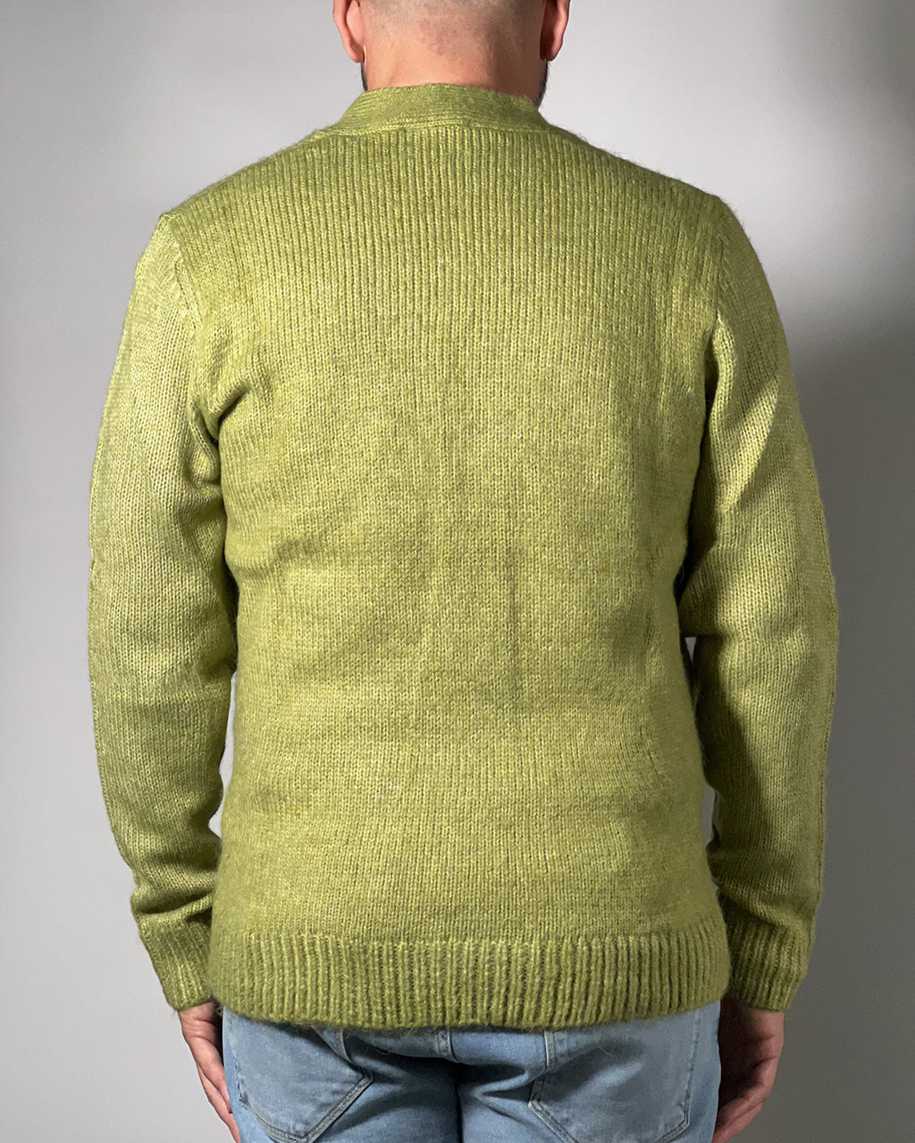 Cardigan Uomo OVER/D in Lana con Tasche a Toppa