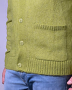 Cardigan Uomo OVER/D in Lana con Tasche a Toppa