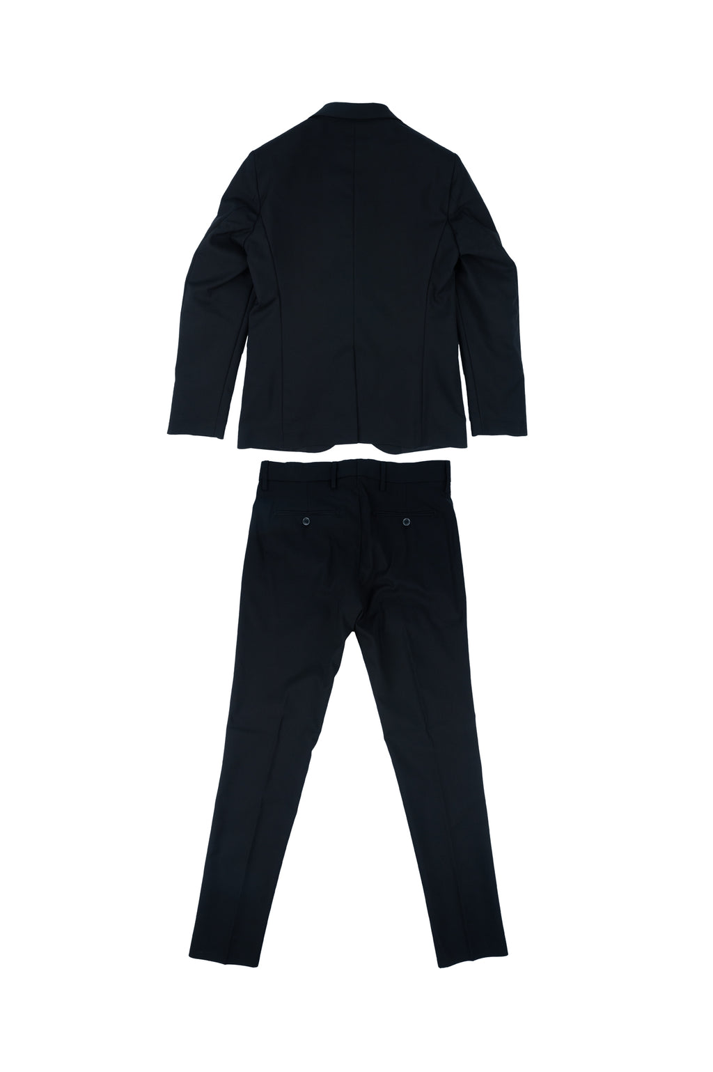 Over/D - Abito da uomo Nero monopetto con giacca due bottoni