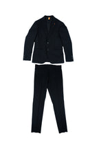 Over/D - Abito da uomo Nero monopetto con giacca due bottoni