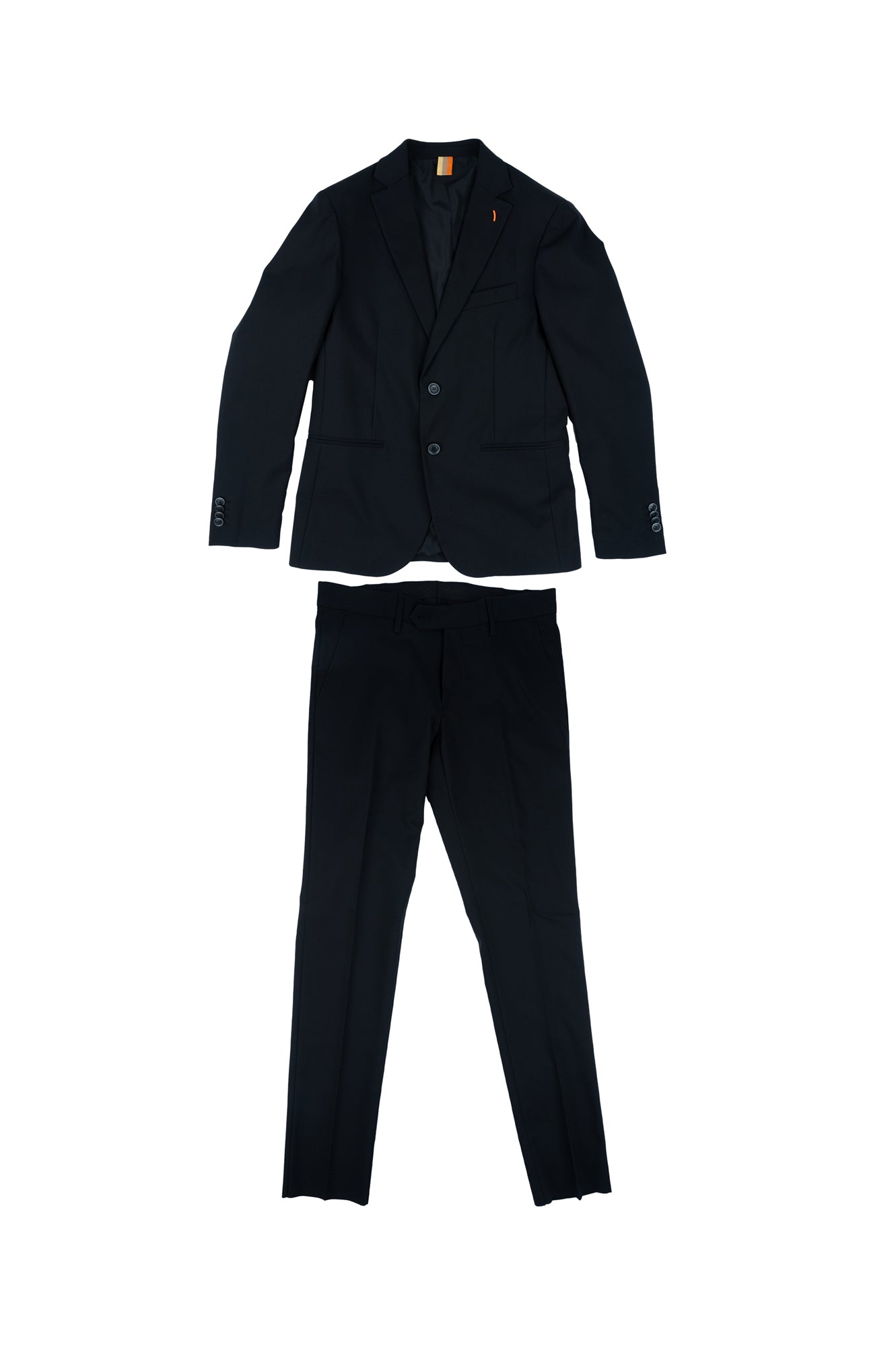 Over/D - Abito da uomo Nero monopetto con giacca due bottoni