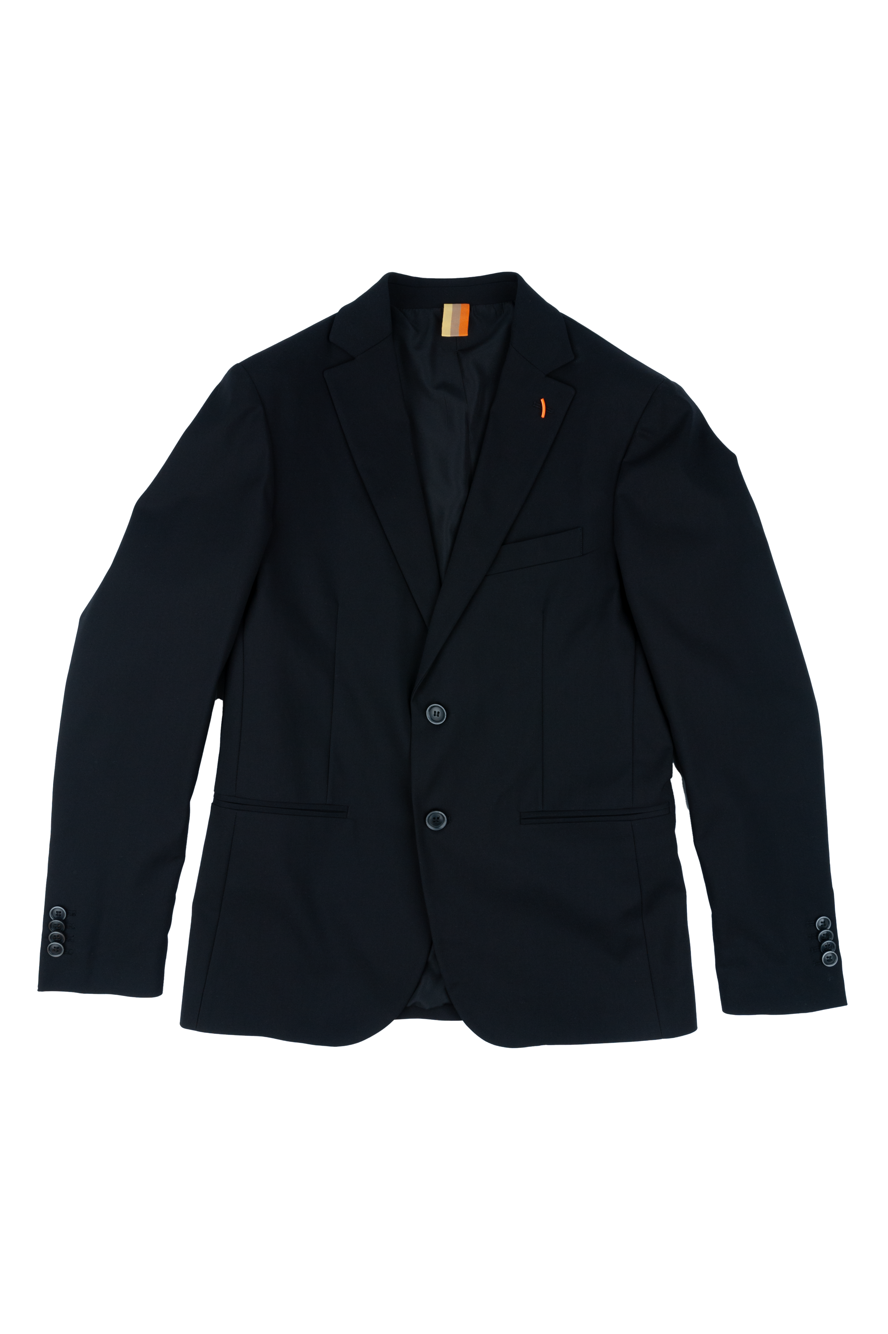 Over/D - Abito da uomo Nero monopetto con giacca due bottoni