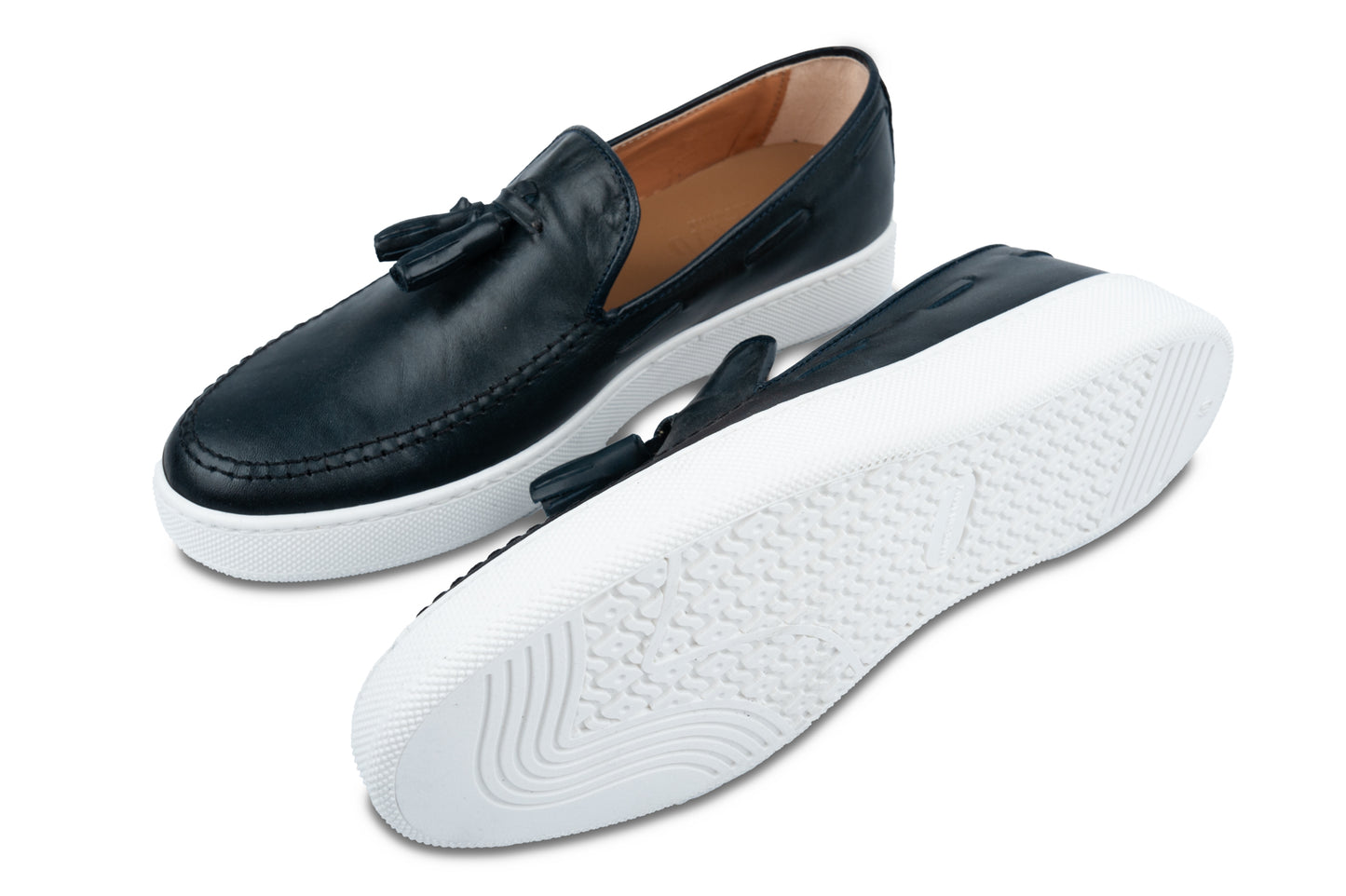 Over/D - Scarpe da uomo Slip on Blu