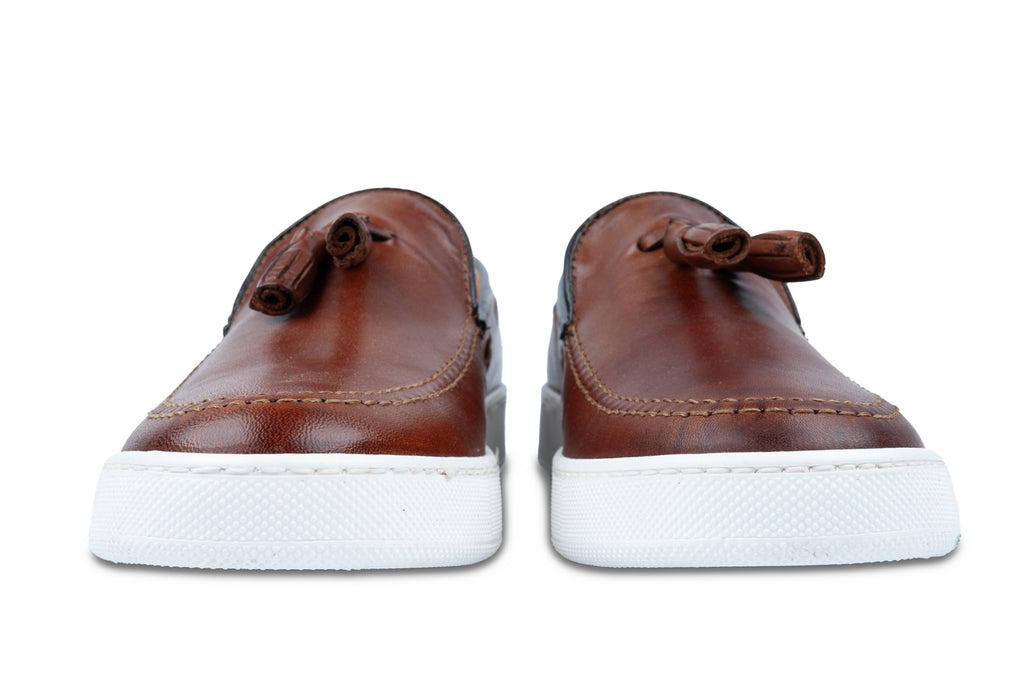 Over/D - Scarpe da uomo Slip on Cognac