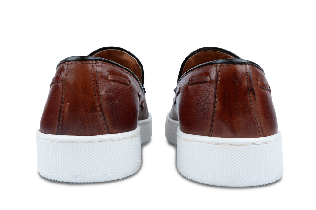 Over/D - Scarpe da uomo Slip on Cognac