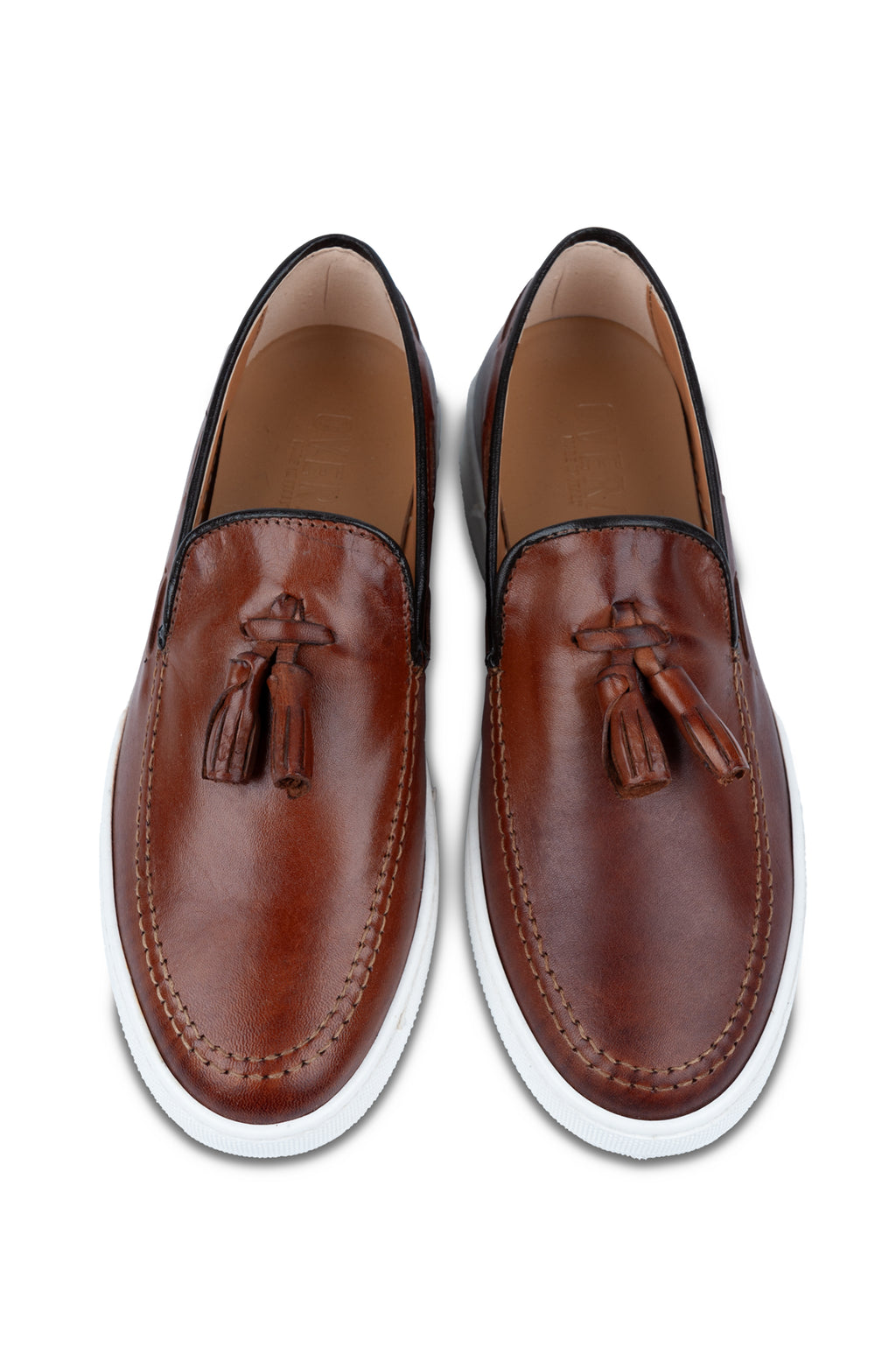 Over/D - Scarpe da uomo Slip on Cognac