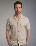 Camicia Overshirt Uomo Over/D a Maniche Corte con Taschino