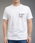 T-Shirt Uomo Over/D a Maniche Corte con Taschino e Stampa Grafica