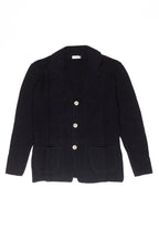 OVER/D Giacca Cardigan 3 Bottoni Collo Revers Nero