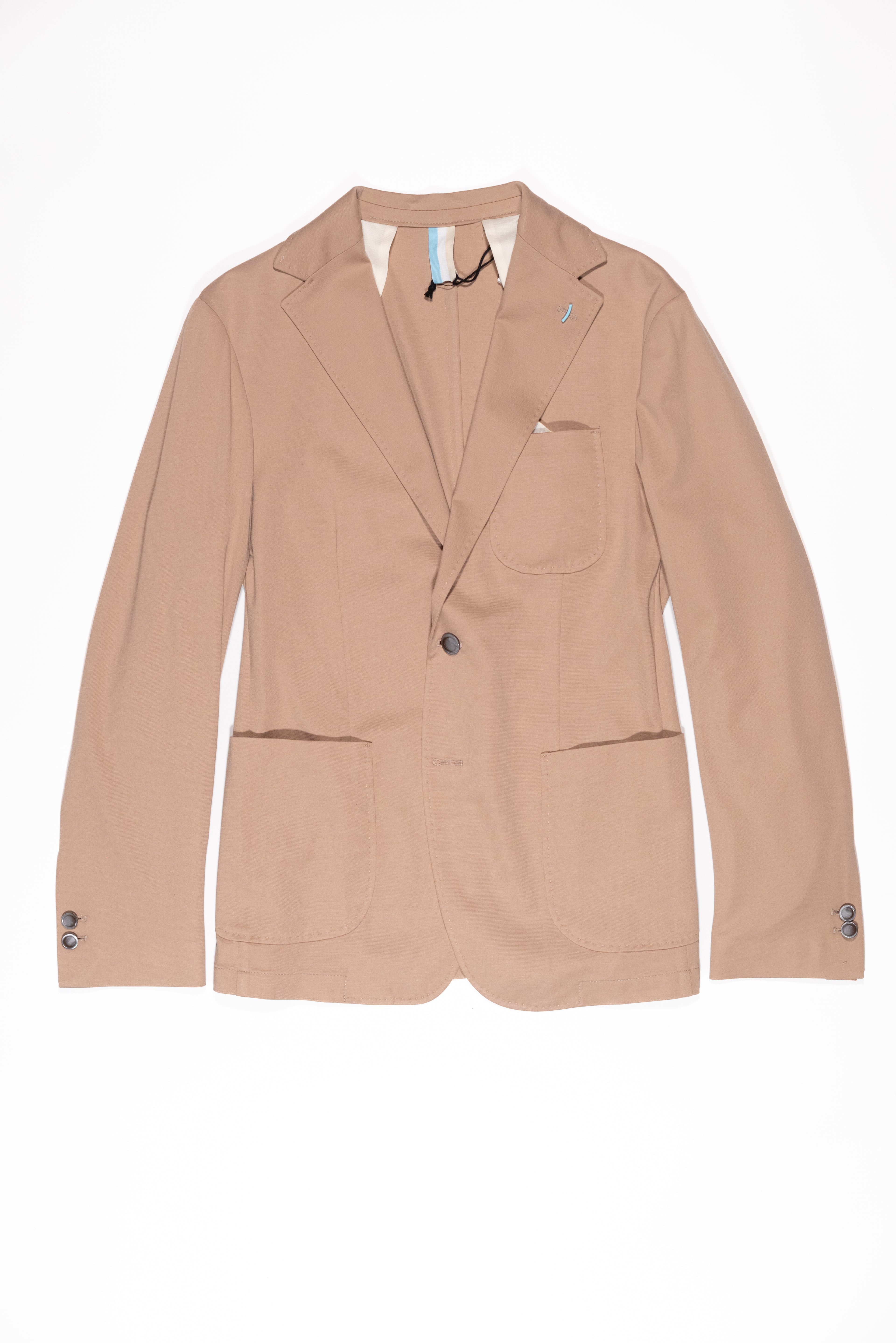 OVER/D Giacca Uomo Beige 2 Bottoni Regular Fit con 3 Tasche