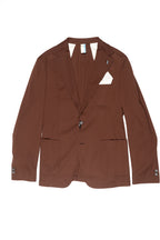 OVER/D Giacca Uomo Marrone 2 Bottoni Regular Fit con 3 Tasche