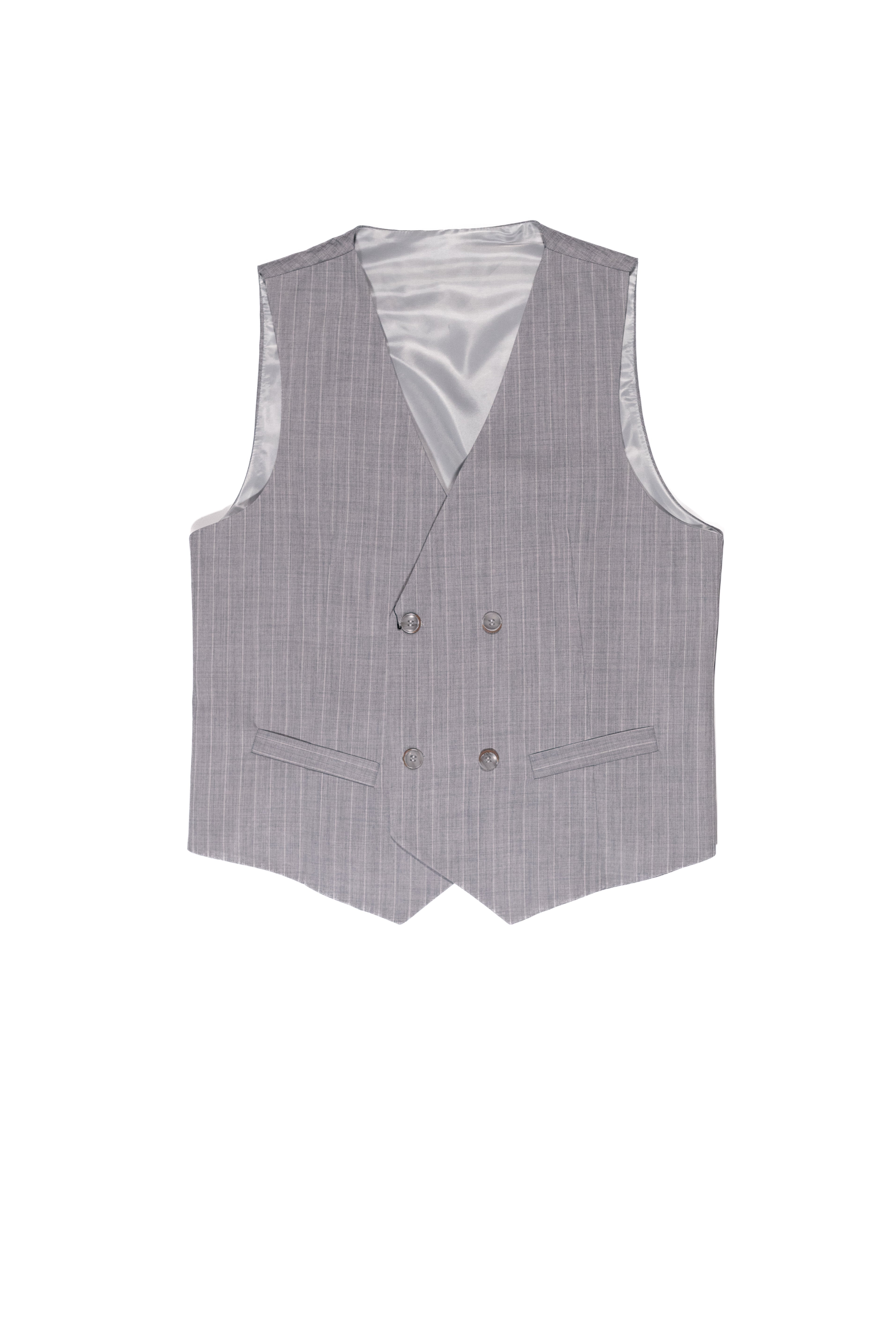 OVER/D Gilet Uomo Doppio Petto Grigio