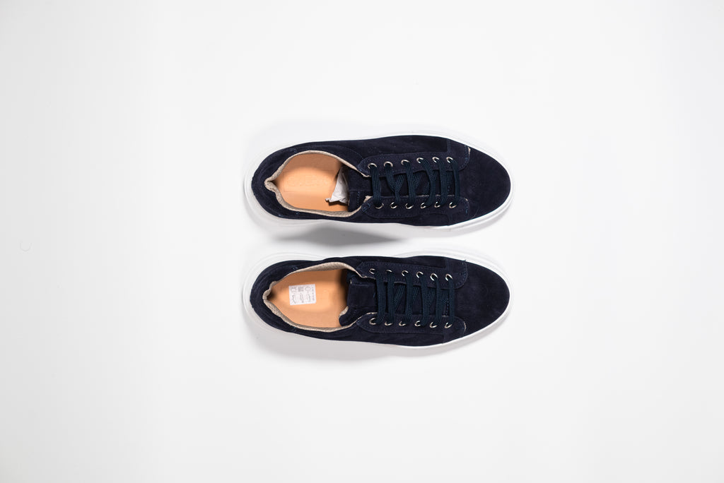 OVER/D Sneakers Uomo in Camoscio Blu