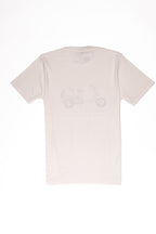 OVER/D T-Shirt Uomo Panna Disegno Moto