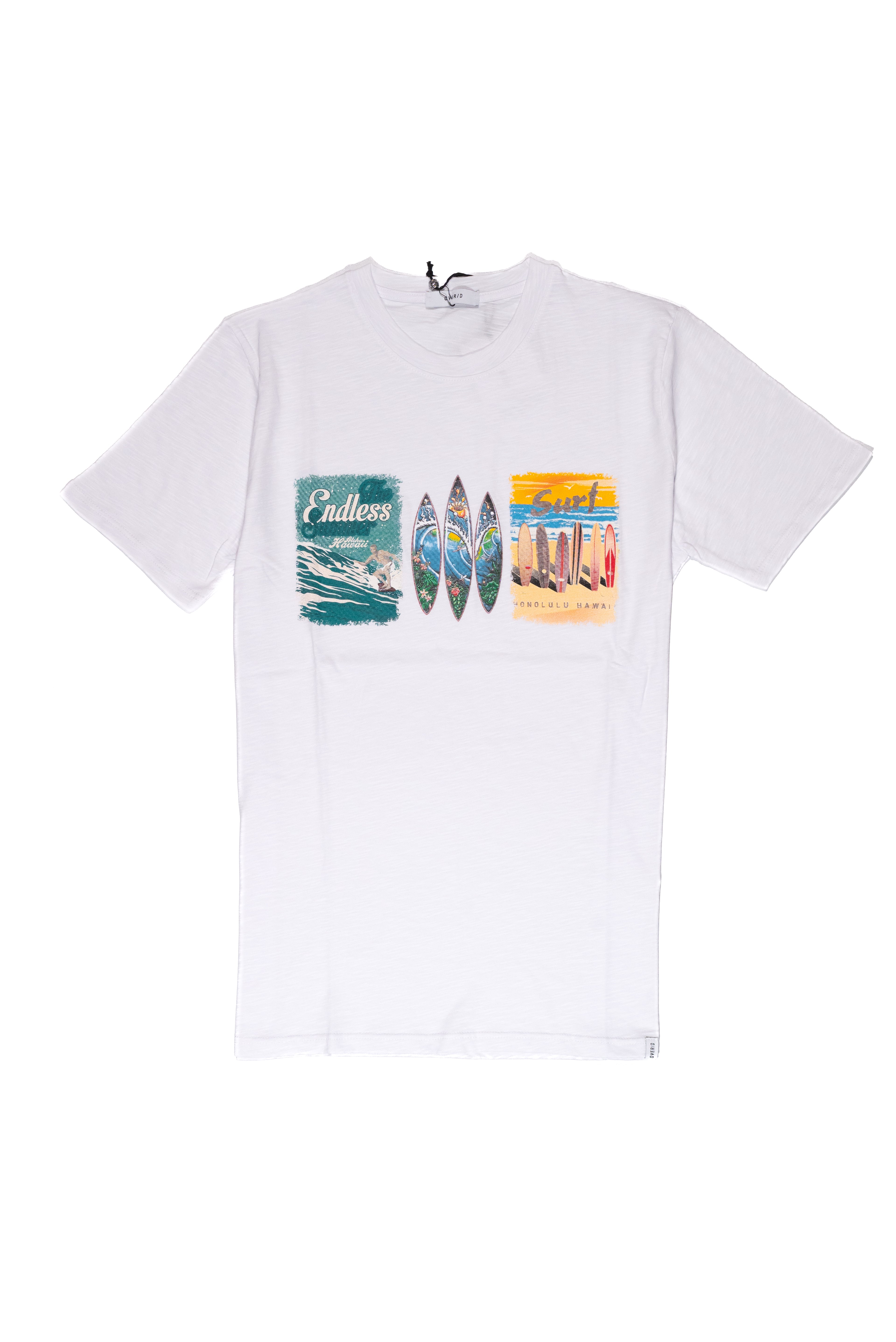 OVER/D T-Shirt Uomo Bianca Surf